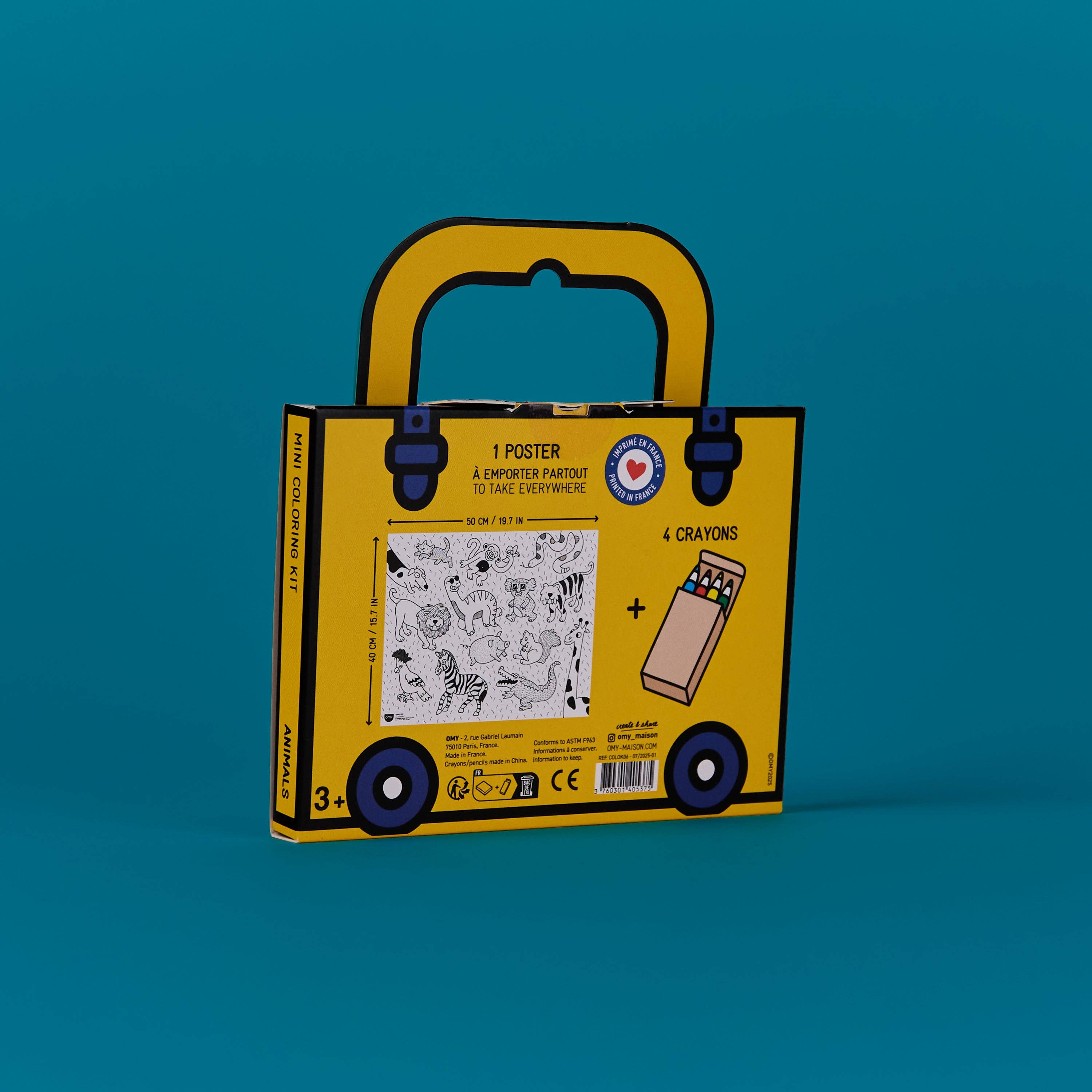 OMY Mini Pocket Colouring - Animals
