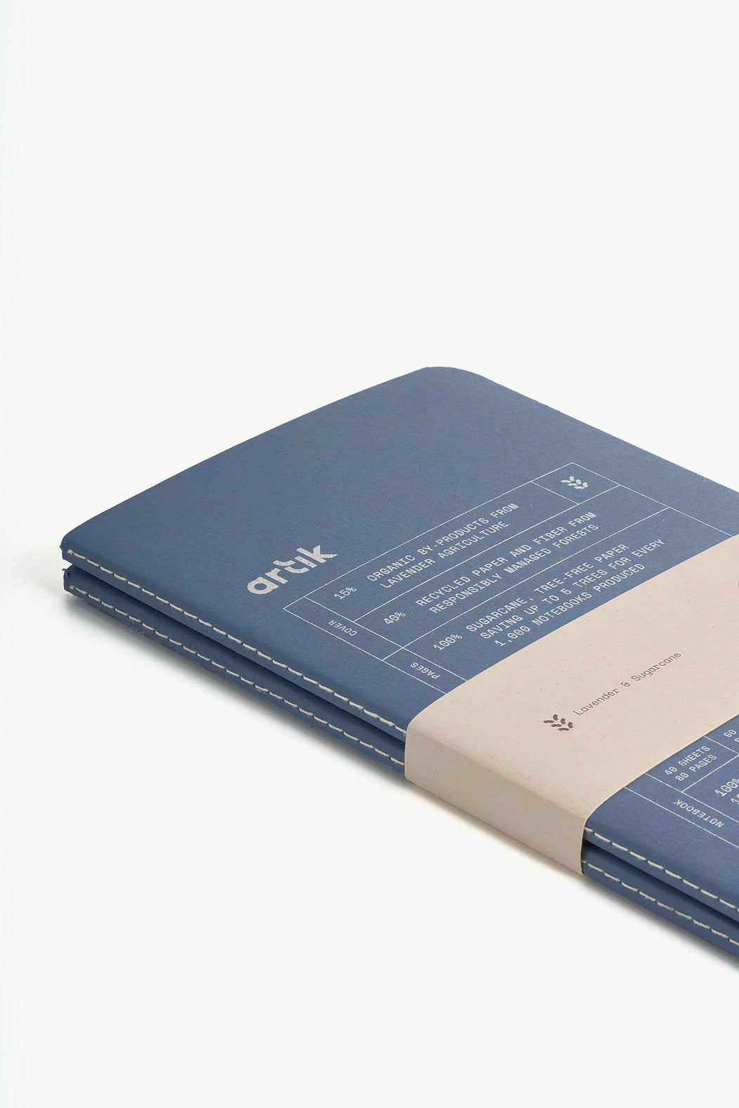 Artik Pack of 2 Singer Sewn Notebooks Lavender
