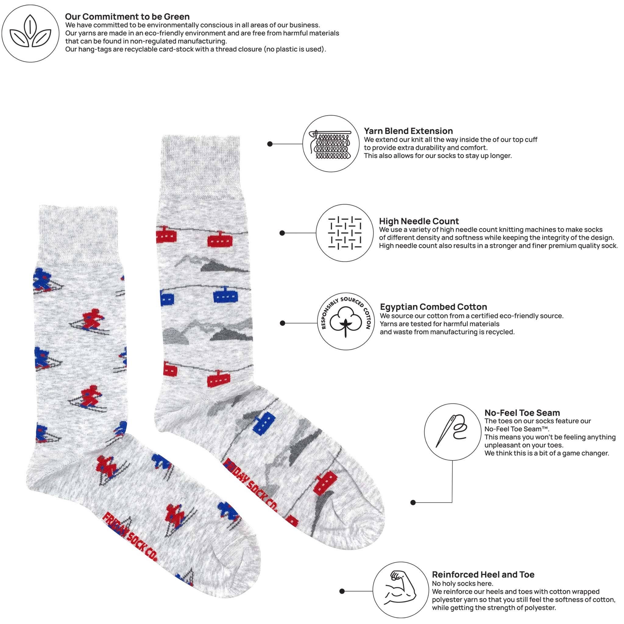Friday Sock Co. - Men’s Socks Gondola & Skier