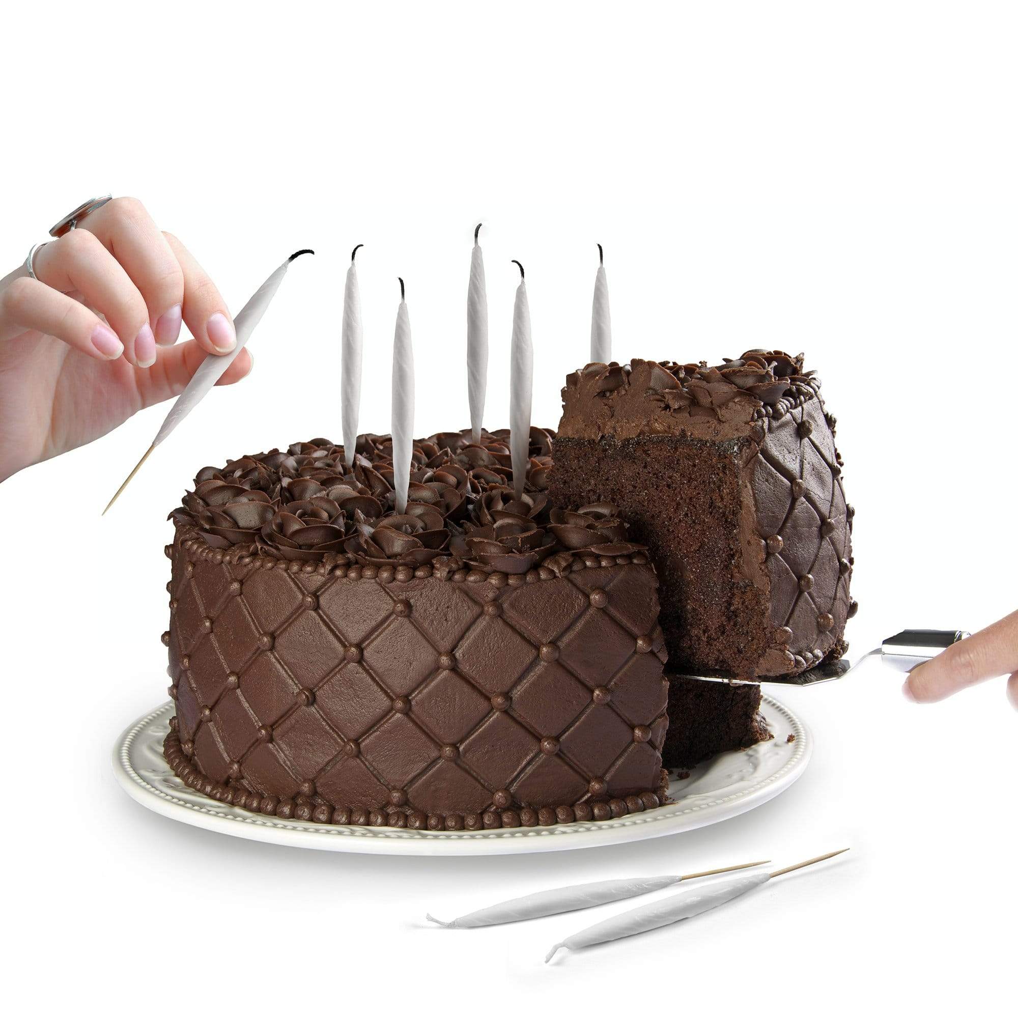 Lit Party Candles (8)