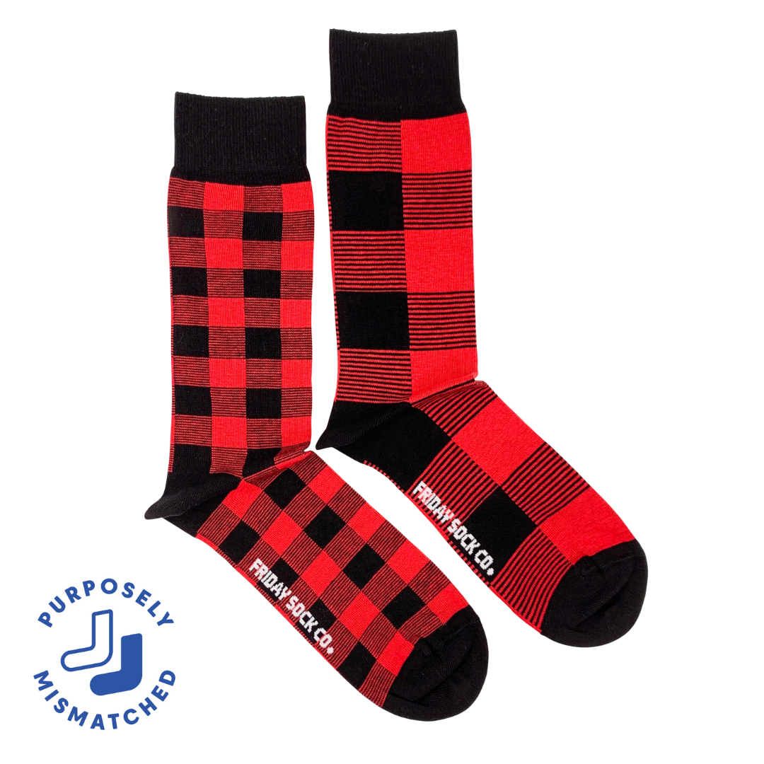 Friday Sock Co. - Men’s  Red Plaid Socks