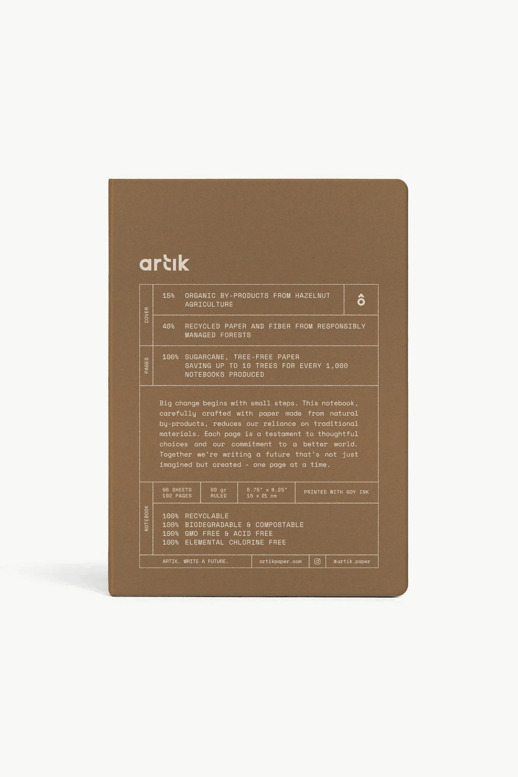 Artik Hard cover Journal Hazelnut