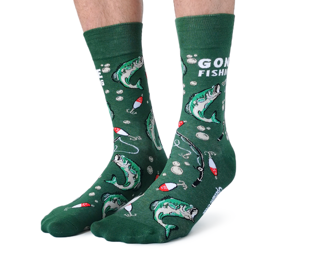 Uptown Sox - Gone Fishing Socks - M/L (Men)