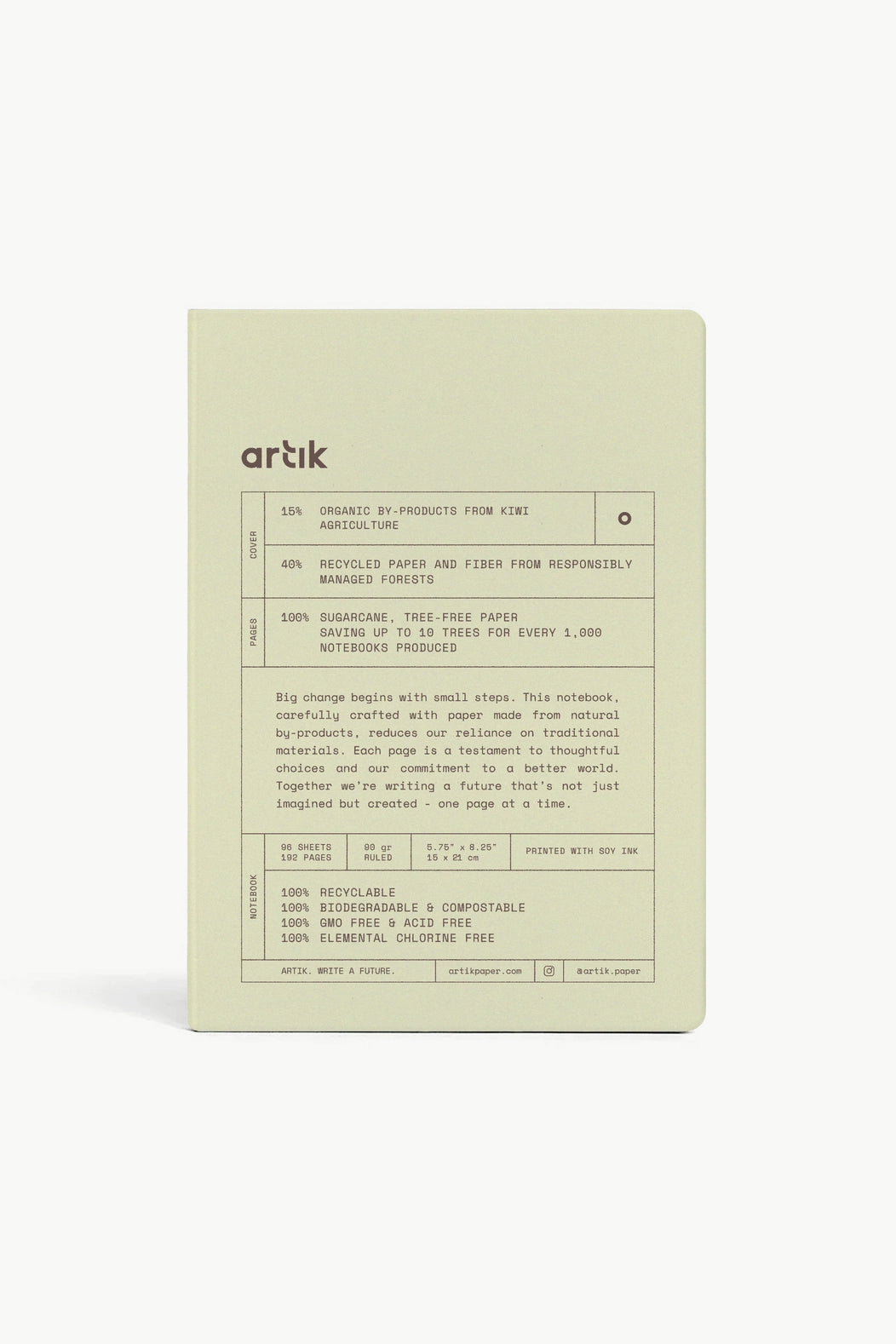 Artik Hard cover Journal Kiwi