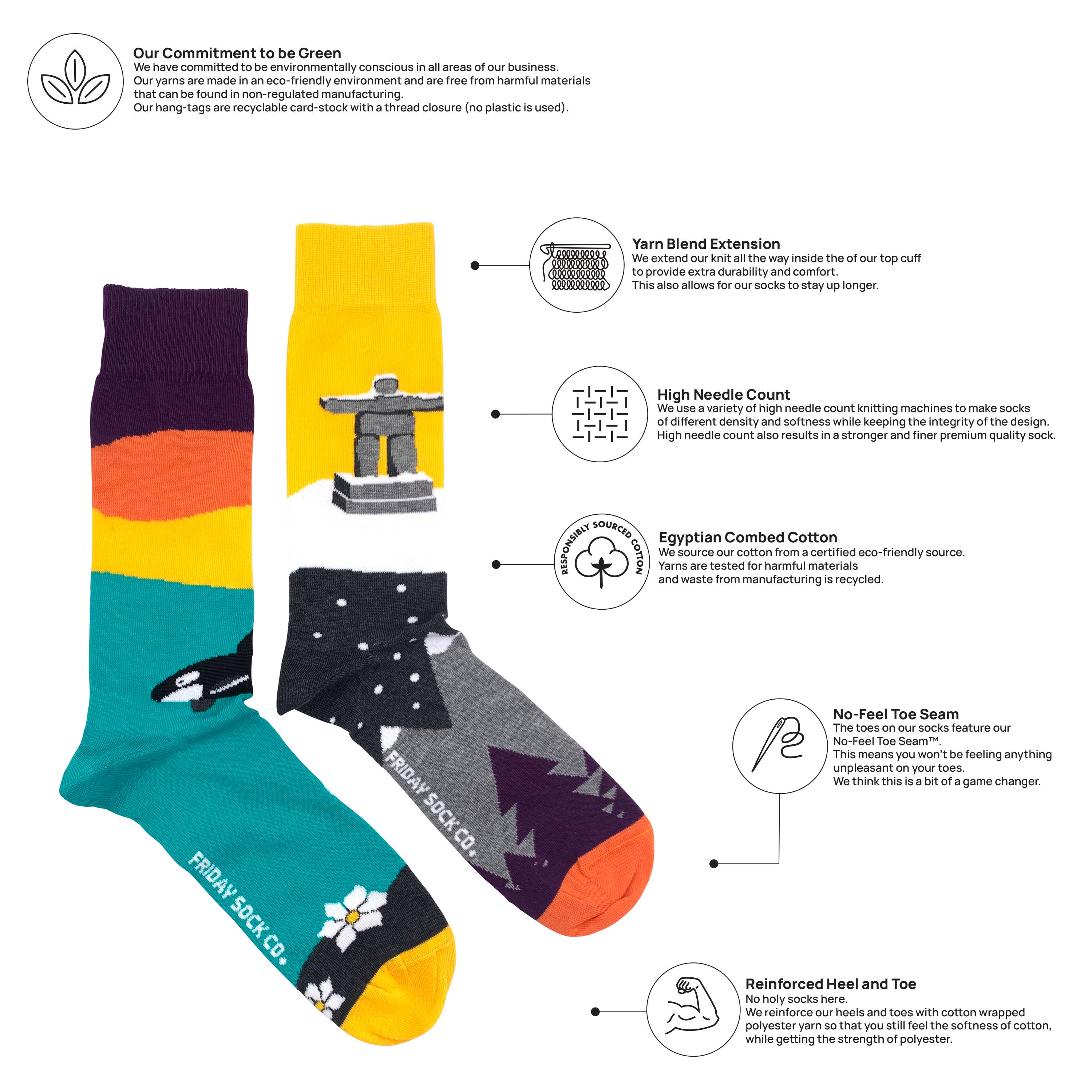 Friday Sock Co. - Men's  West Coast Canadian Landscape