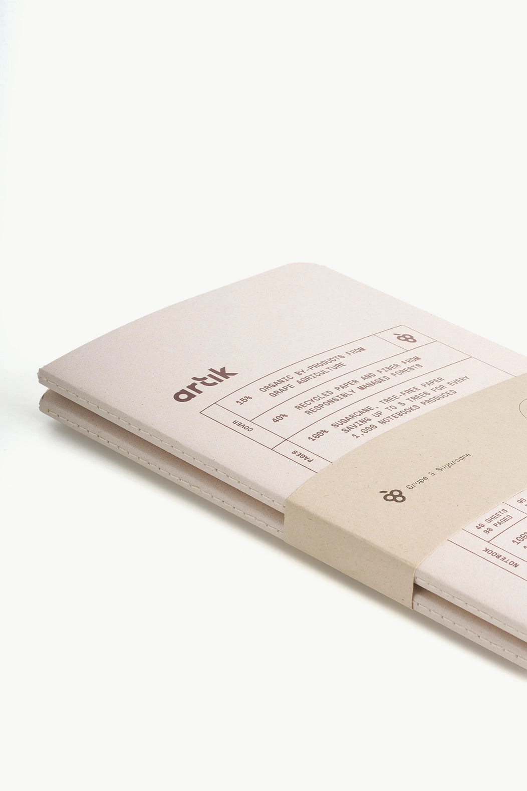 Artik Pack of 2 Singer Sewn Notebooks Grape