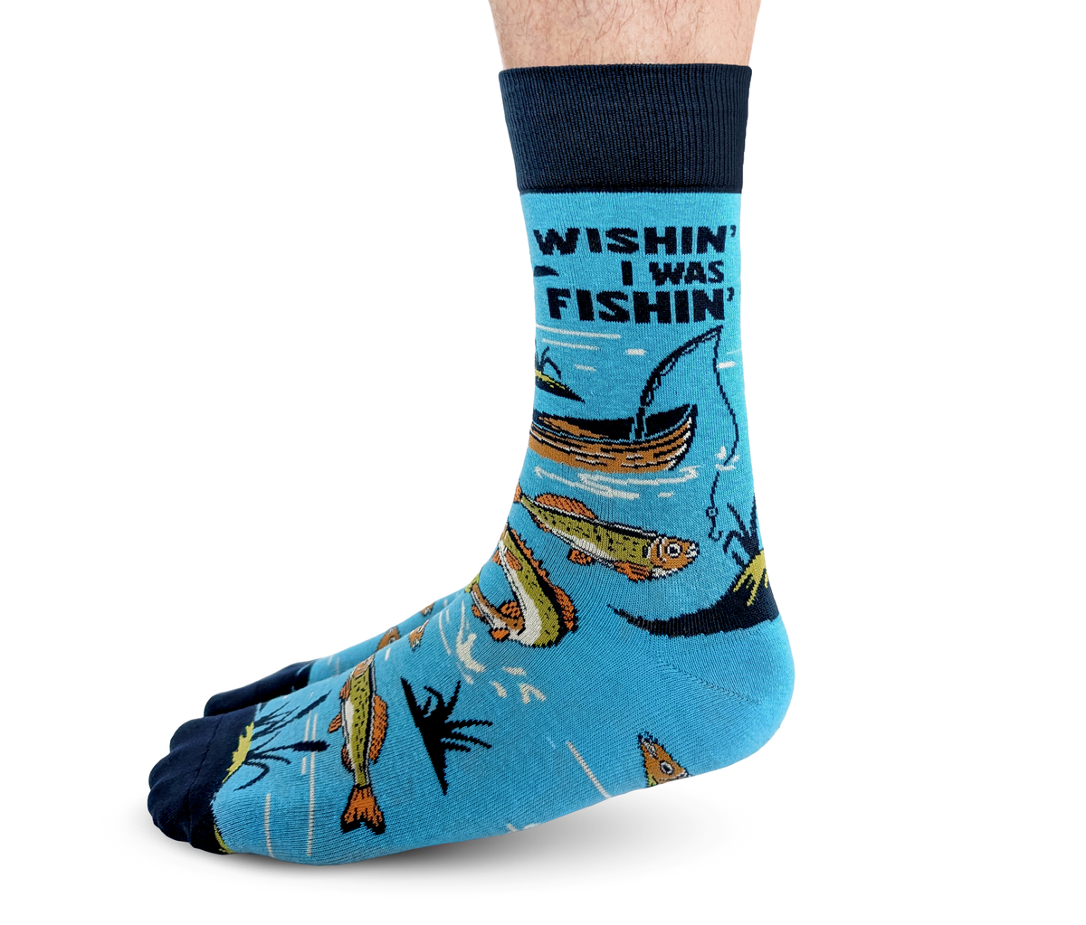 Uptown Sox - Men's Wishin' I Was Fishin'