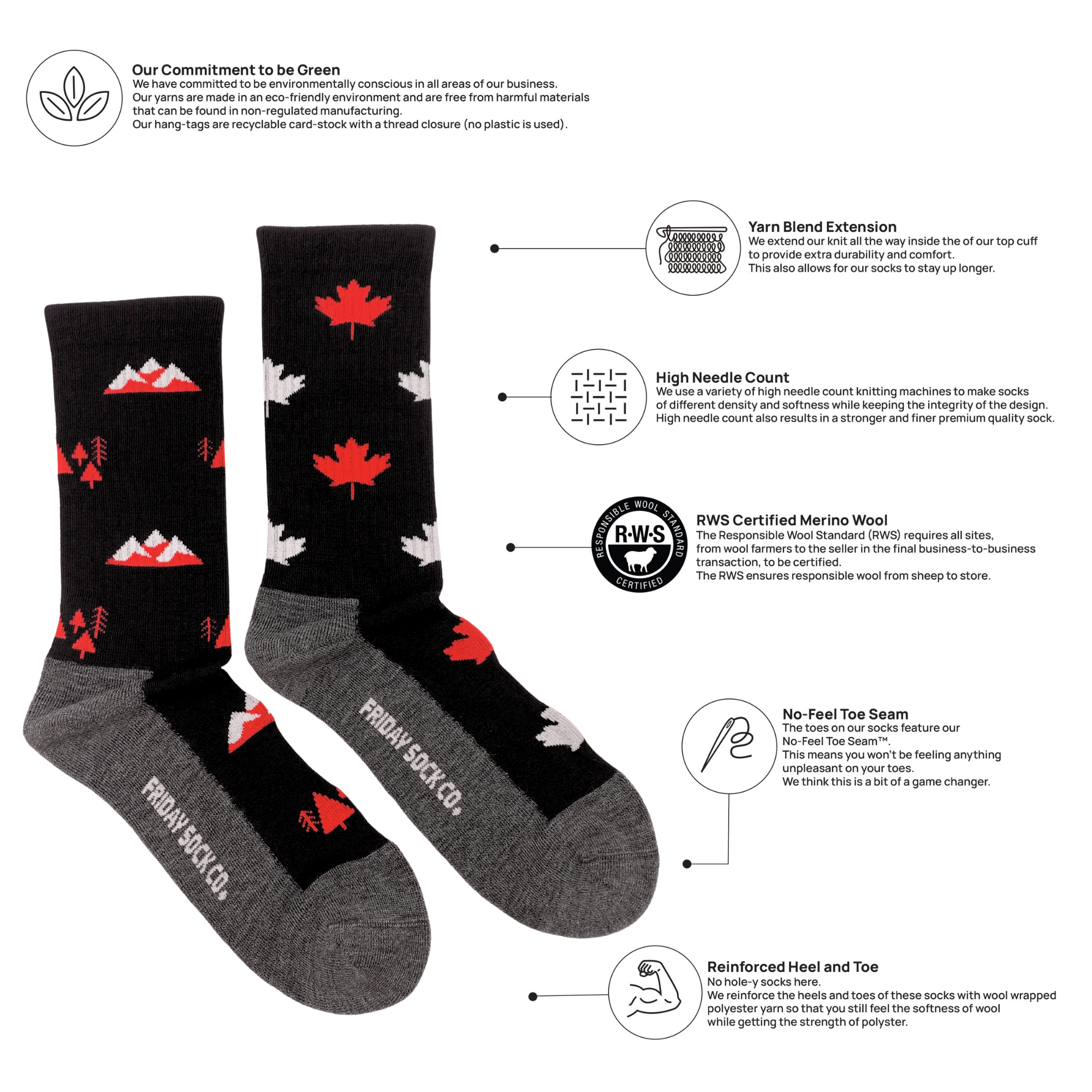Friday Socks - Canada Merino Wool (Men)