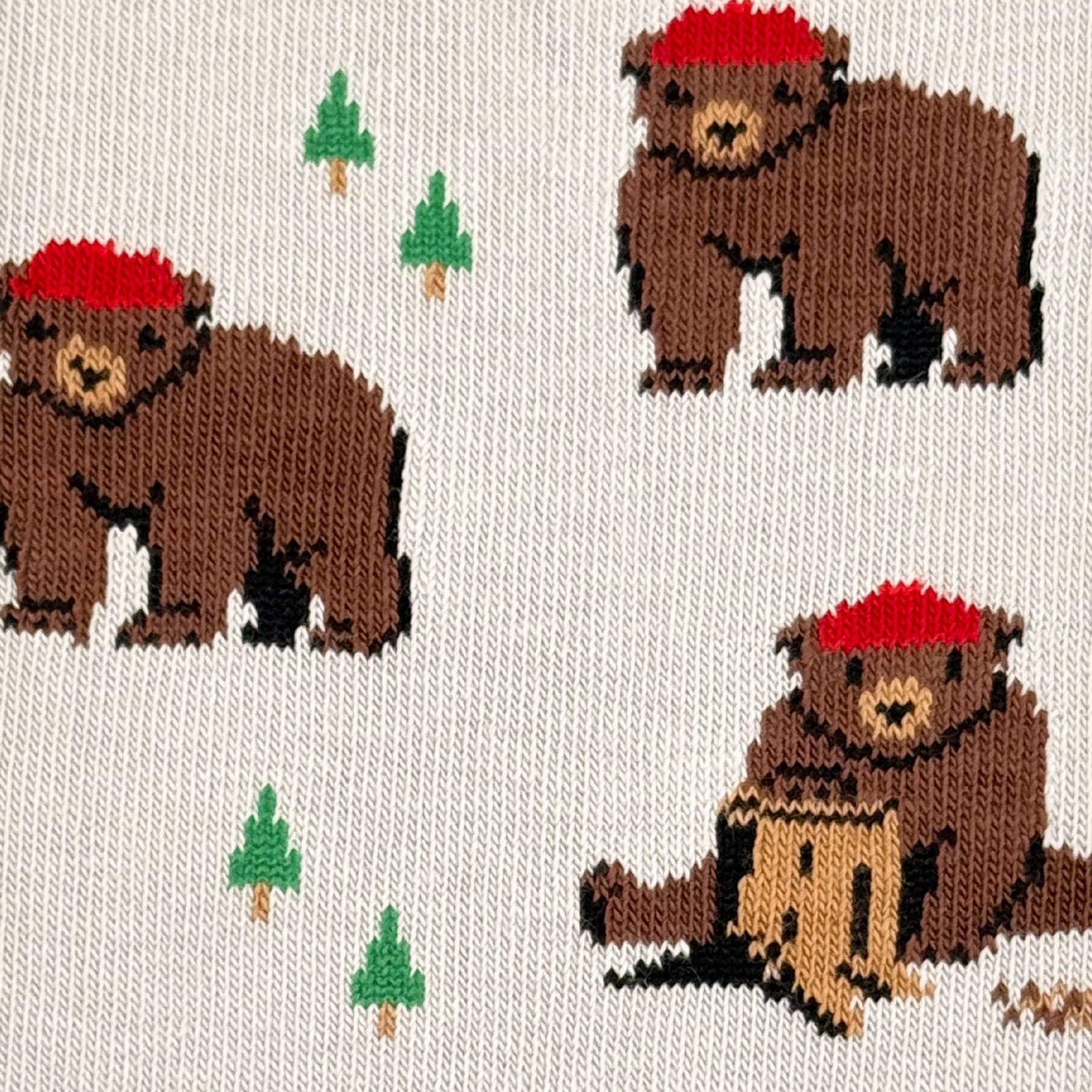 Friday Sock Co. - Men's Bear in Hat and Trees Mismatched