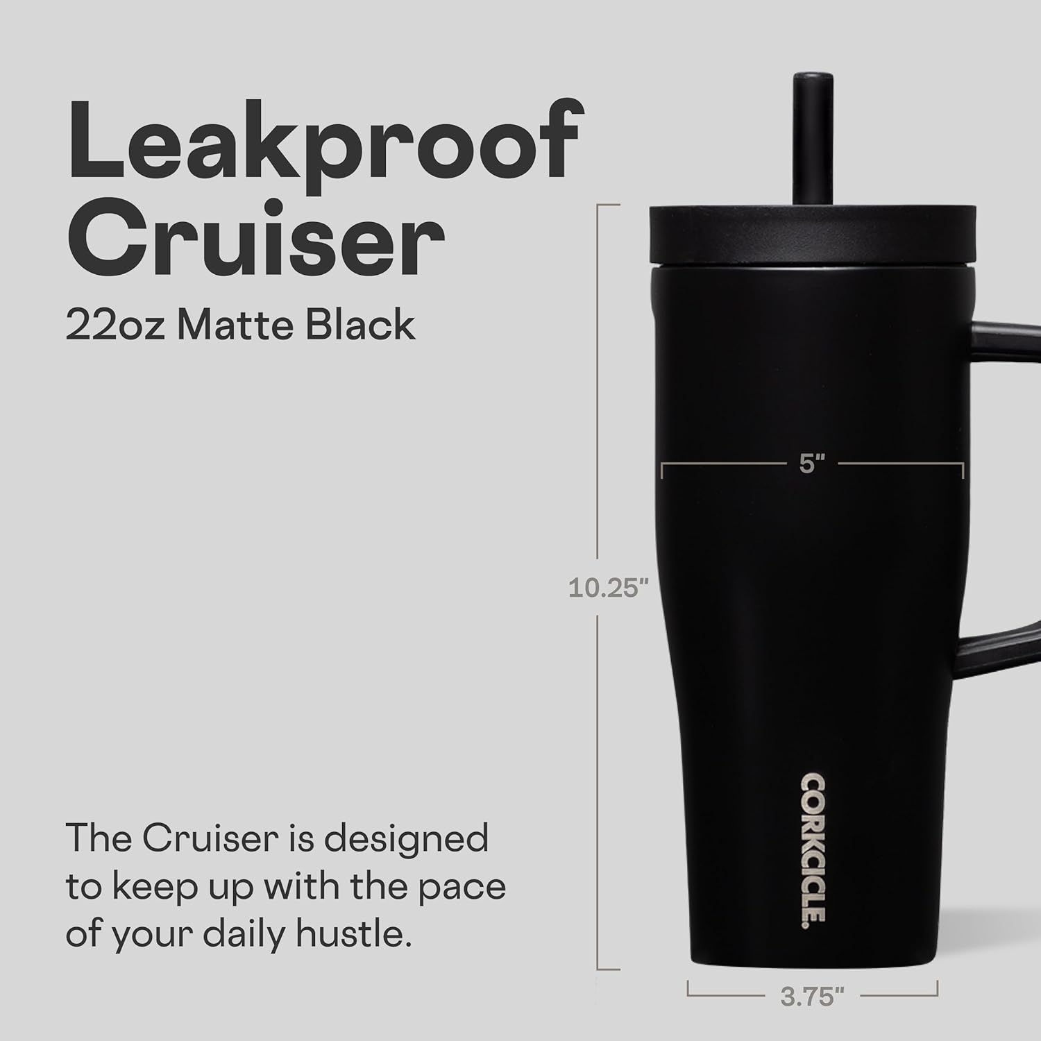 Corkcicle Cruiser 22oz Matte Black
