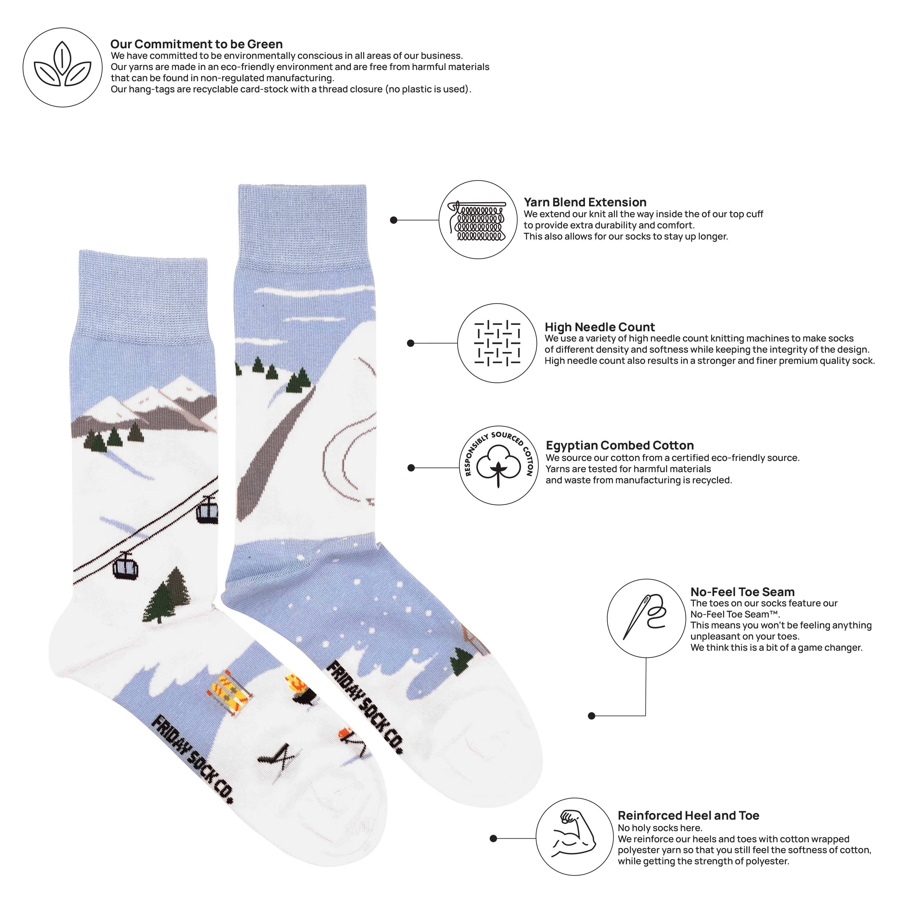 Friday Sock Co. - Men's Ski Scene