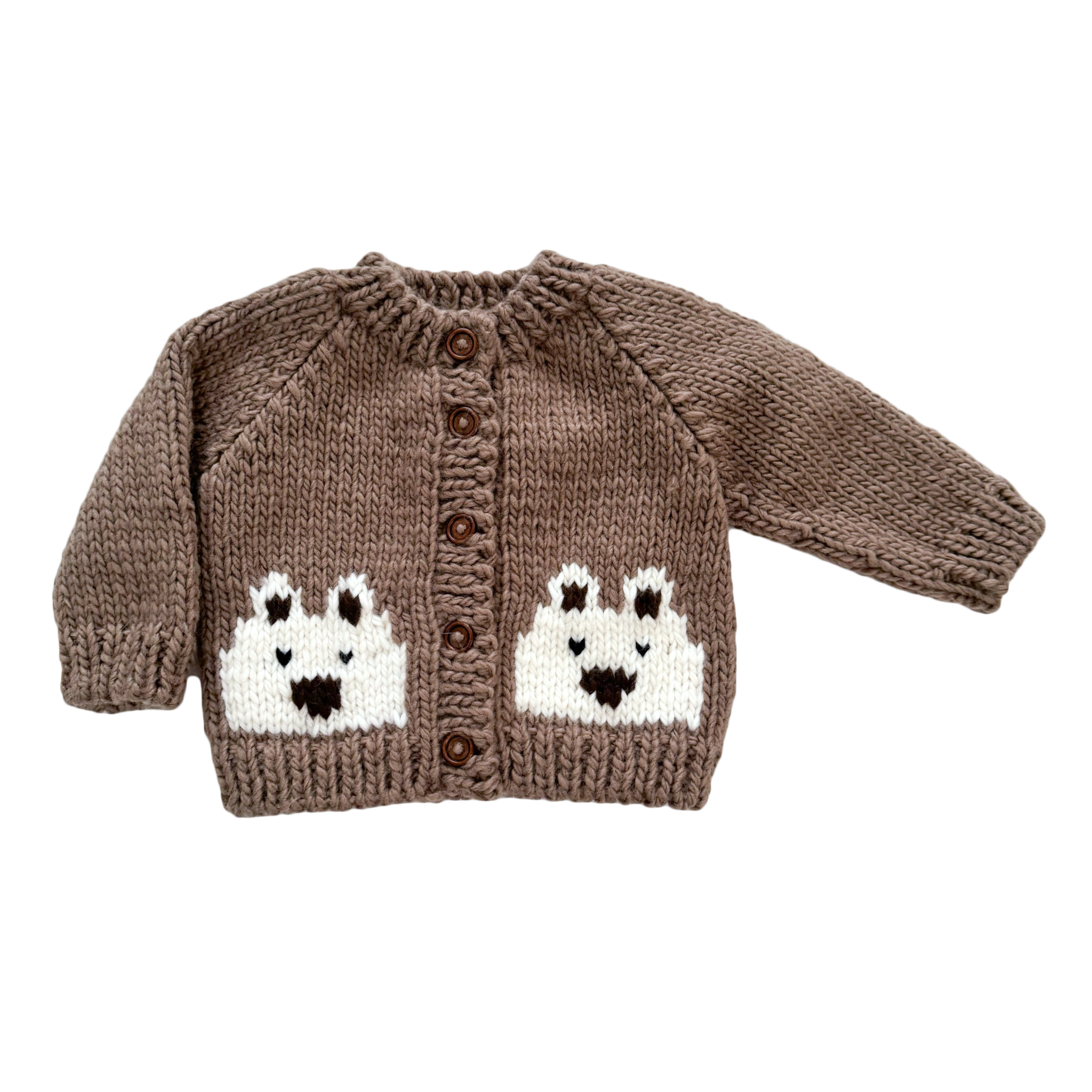 Bear Cardigan, Tan - Baby & Kid