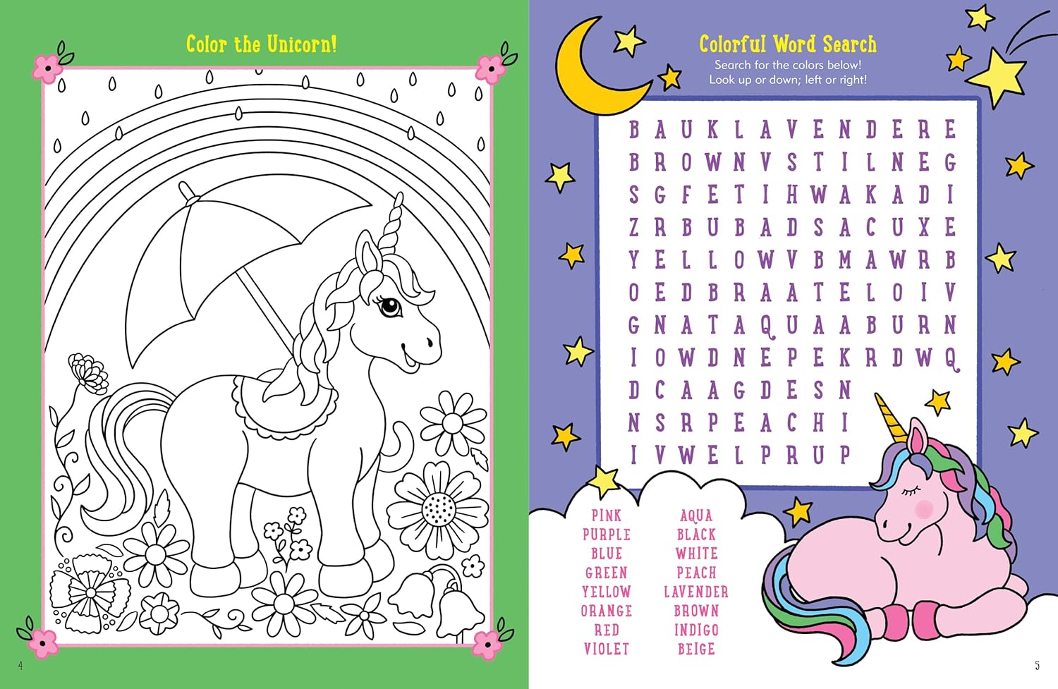 Unicorns Activity Book