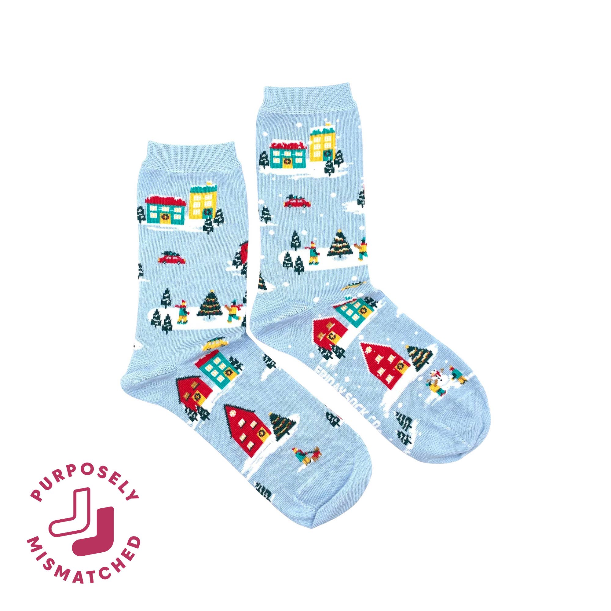 Friday Sock Co. - Women's Ugly Christmas Village Socks