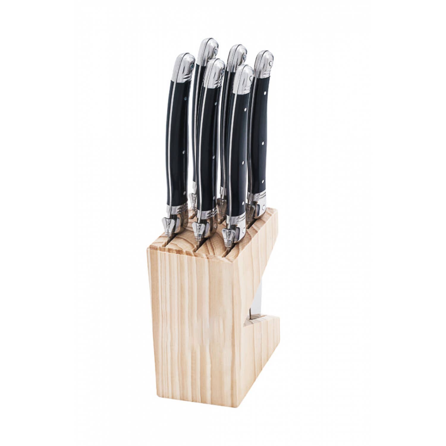 Laguiole 6x Affordable Steakknives: Black