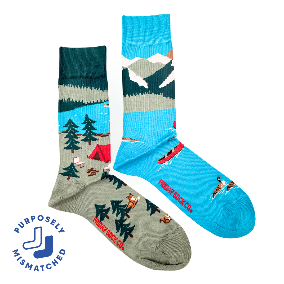Friday Sock Co. - Men's Canada Mountain Scene