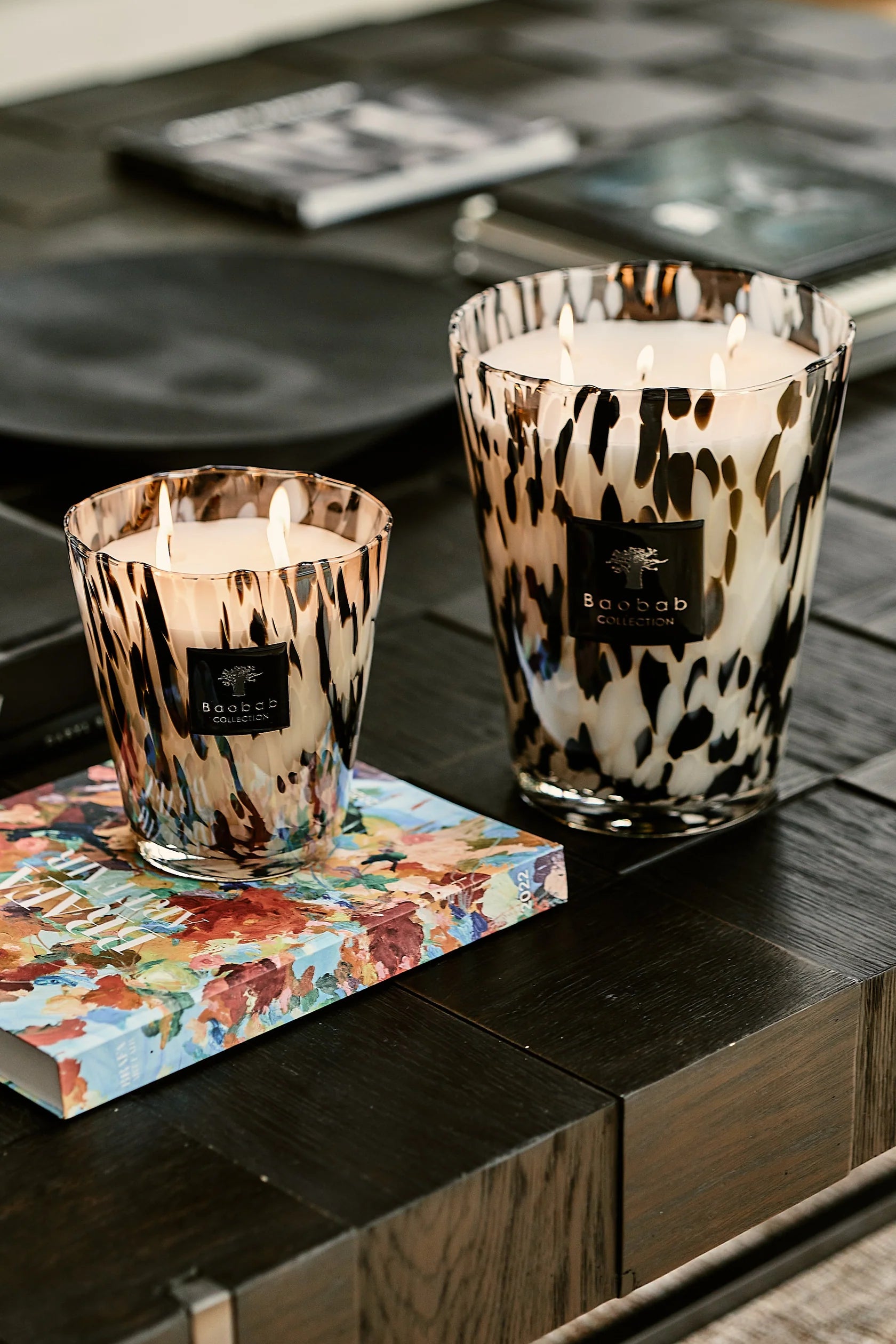 Baobab Candle Pearls Black