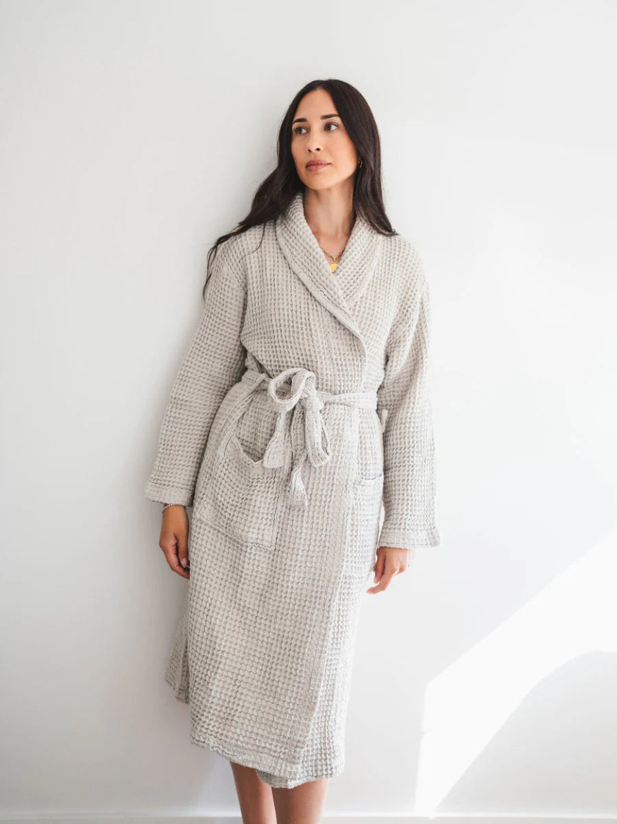 OW Waffle Knit Robe Sand
