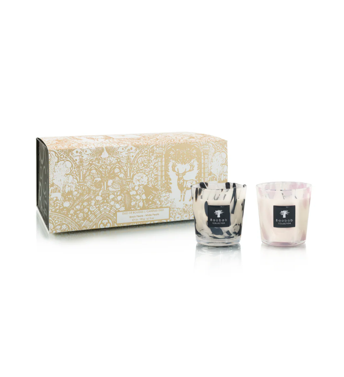 Baobab Duo Candles Pearls