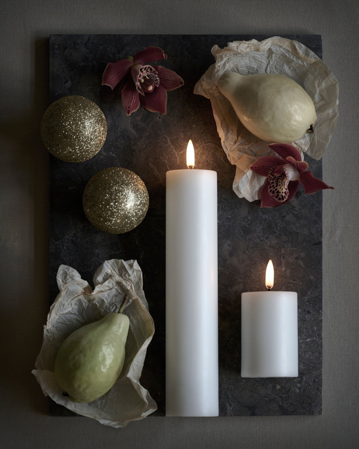 Piffany - LED Pillar Candle White