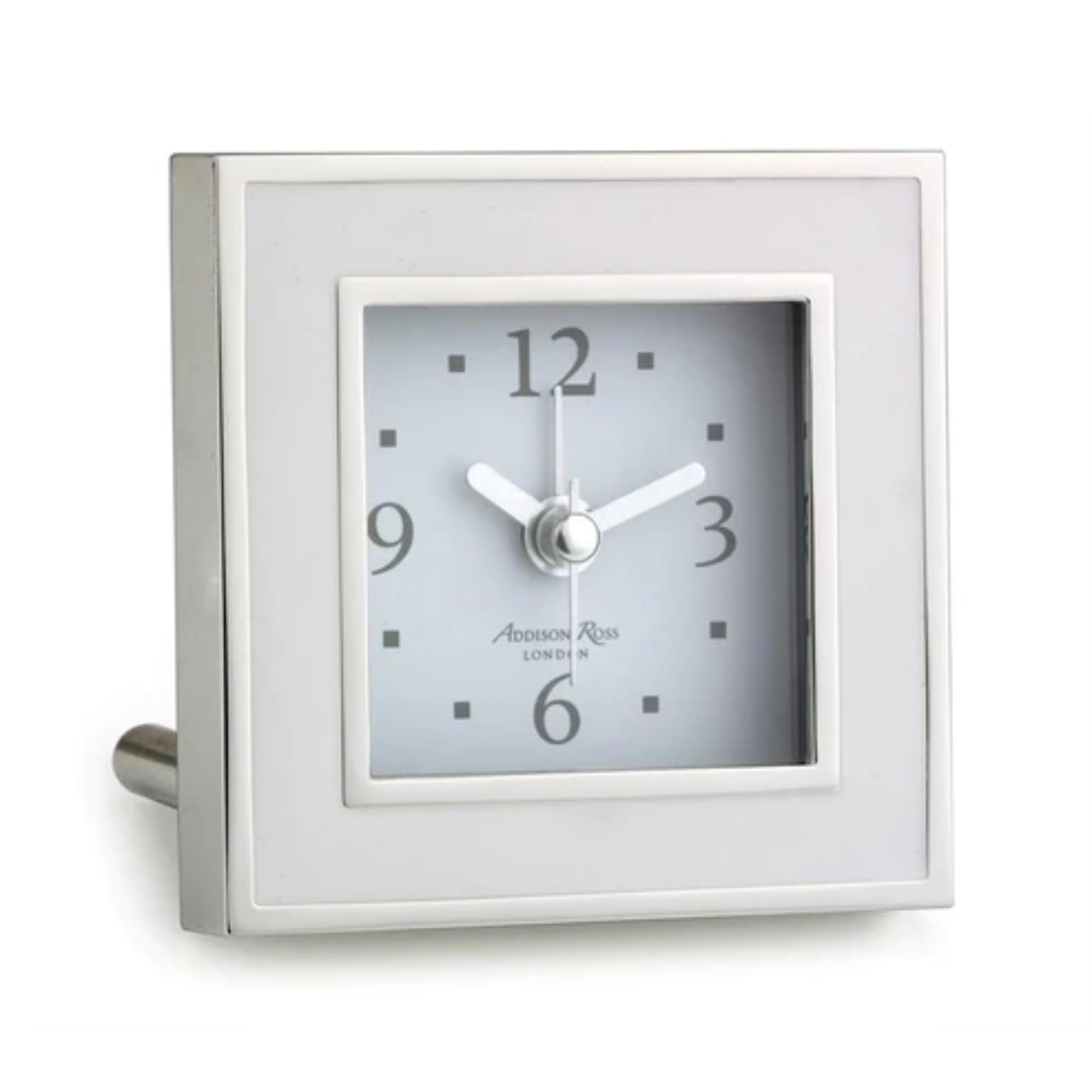 Addison Ross Alarm Clock White Enamel