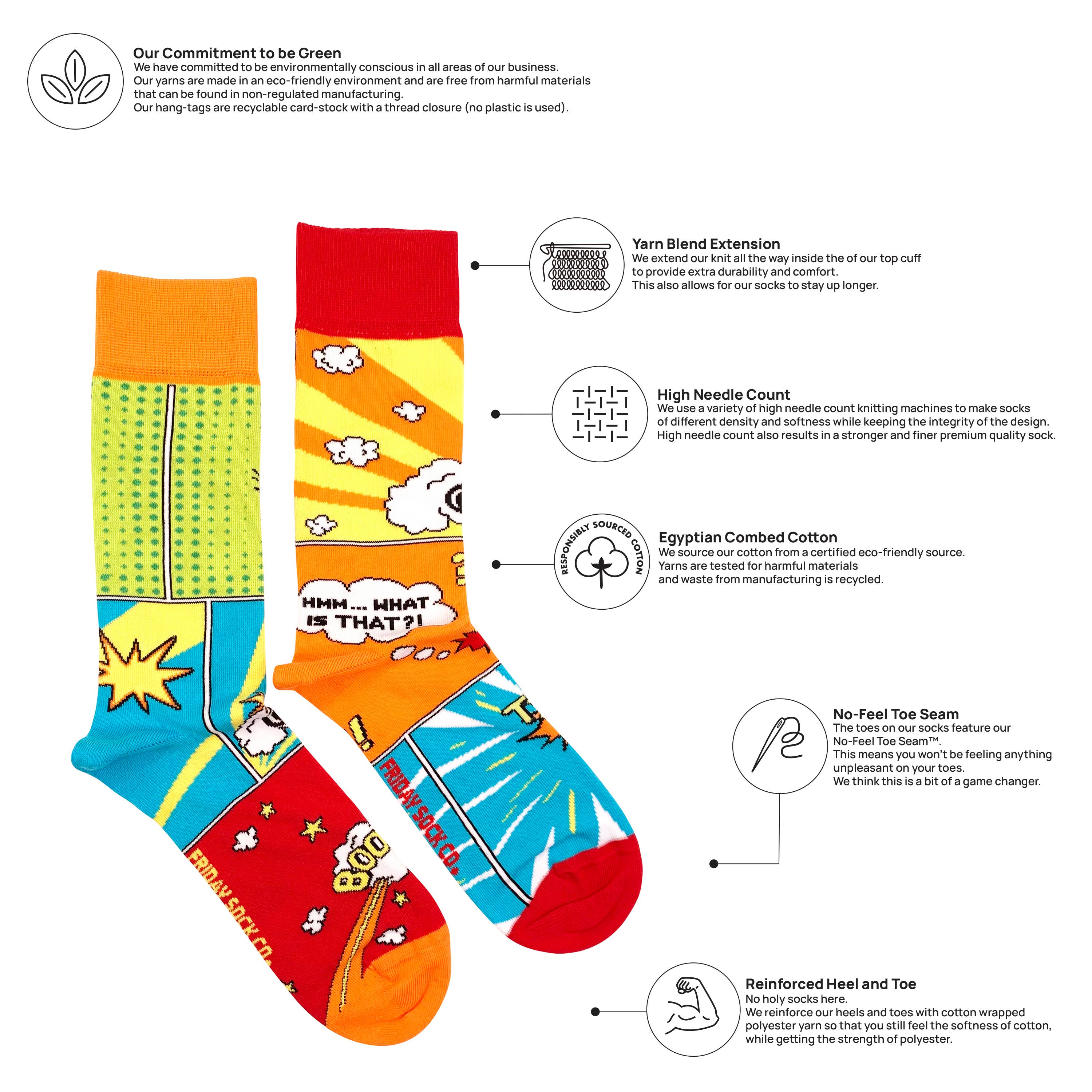Friday Sock Co. - Men's Comic Book Socks