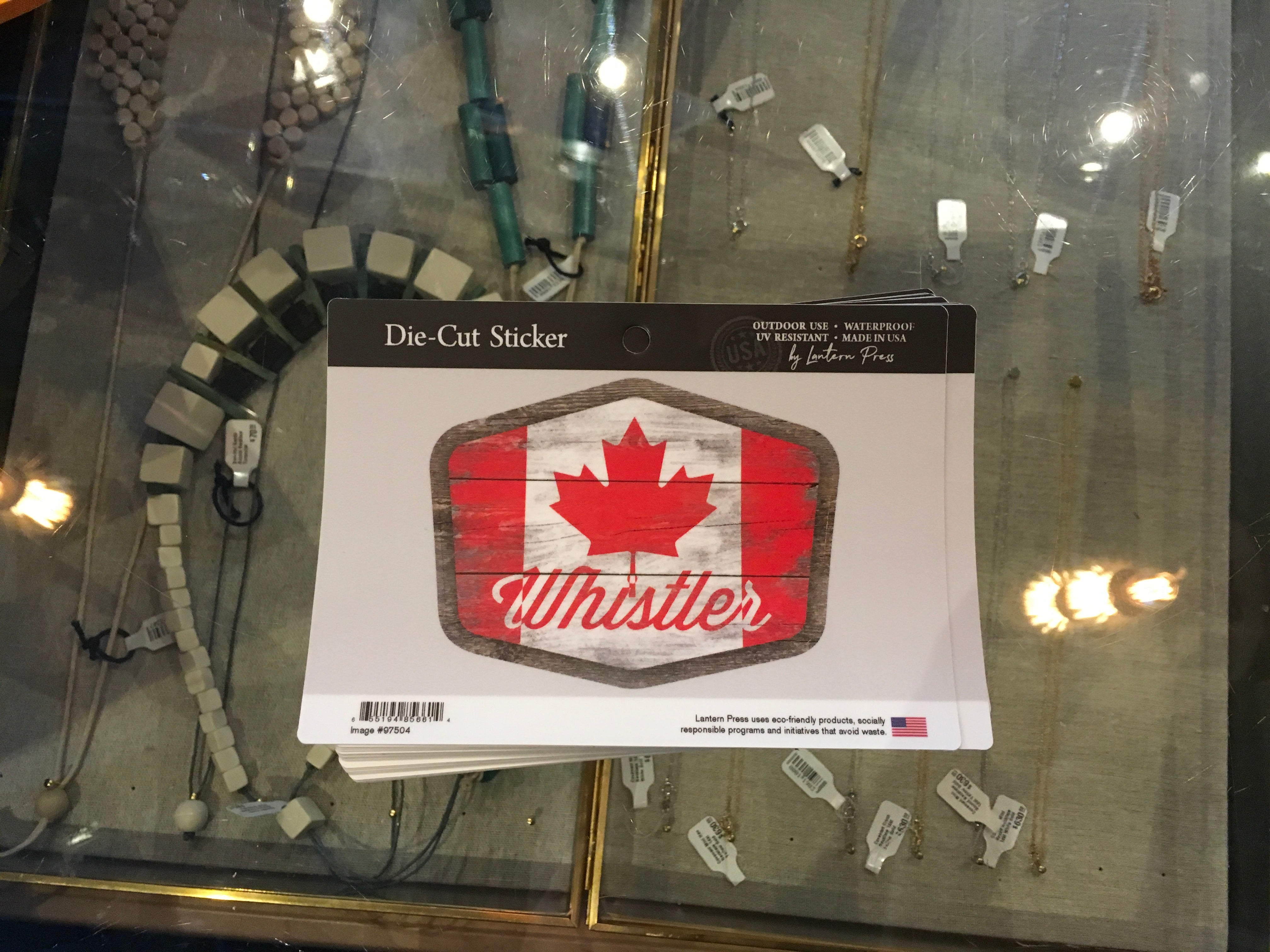 Lantern Press Rustic Flag Die-cut Sticker