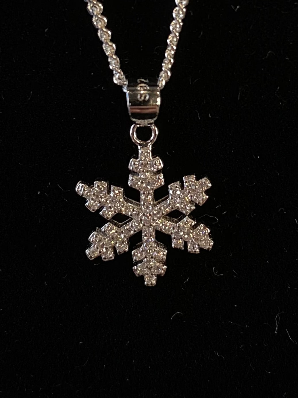 Bam SS Snowflake Pendant RP/CZ 0749