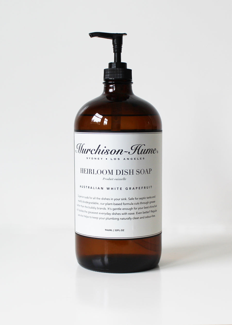 Murchison-Hume Heirloom Dish Soap Amber Glass Dispenser 32oz Aus Grapefruit