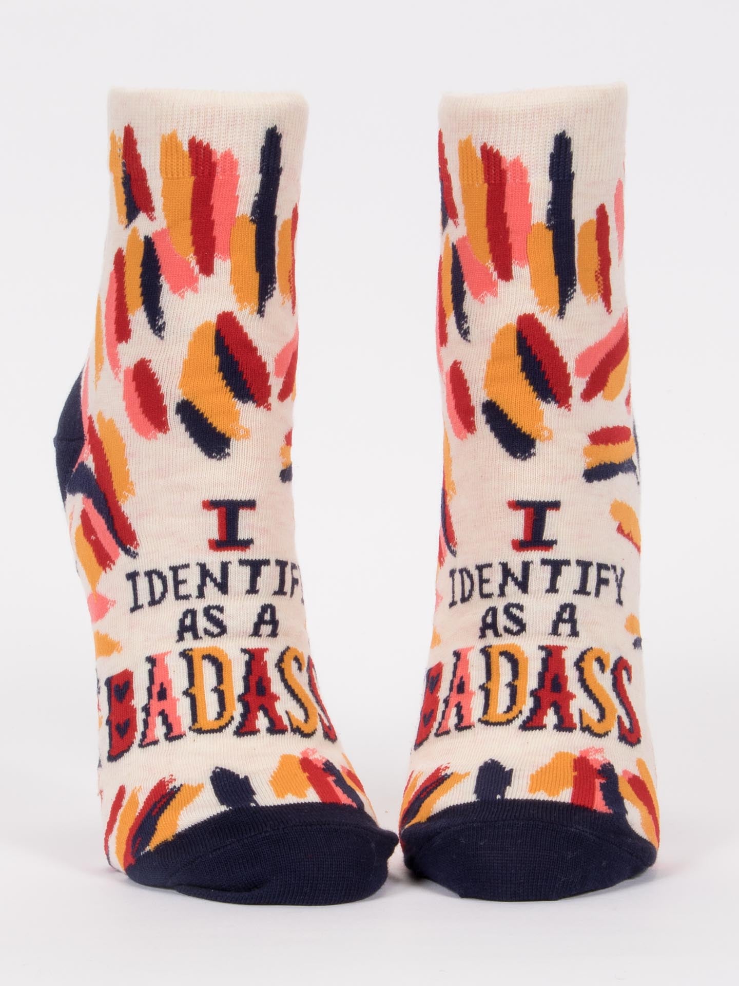 Blue Q Ankle Socks I Identify As A Badass