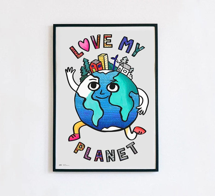OMY Love My Planet Colouring Poster
