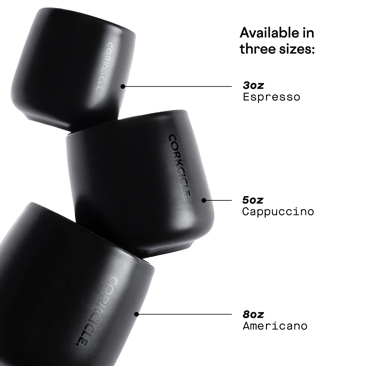 Corkcicle Cafe Cup 5oz Matte Black