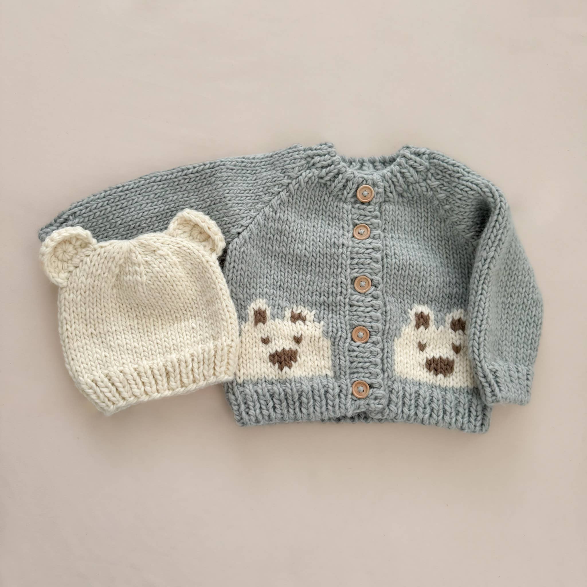Bear Cardigan, Bowie Grey - Kid