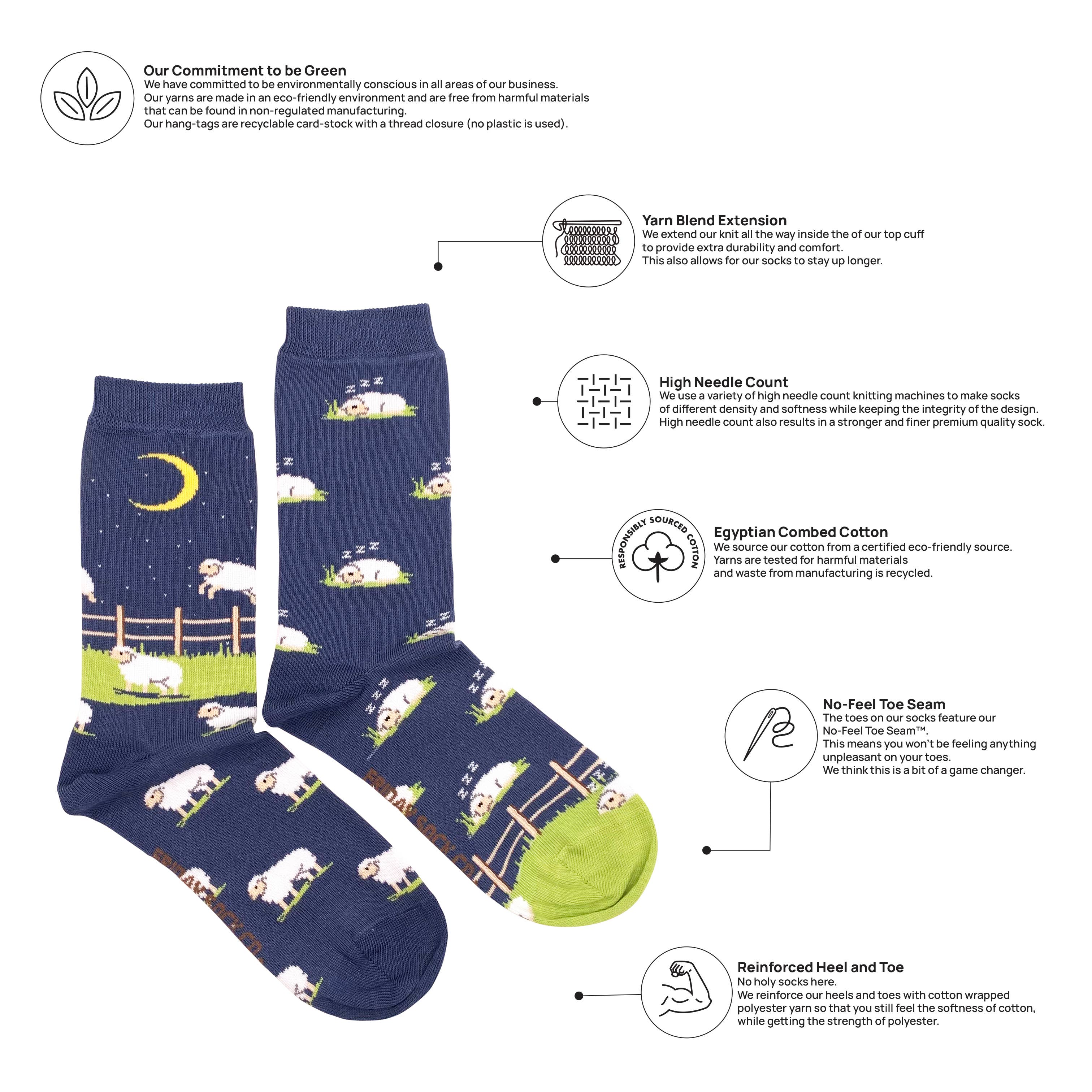 Friday Sock Co. - Women's Jumping Sheep