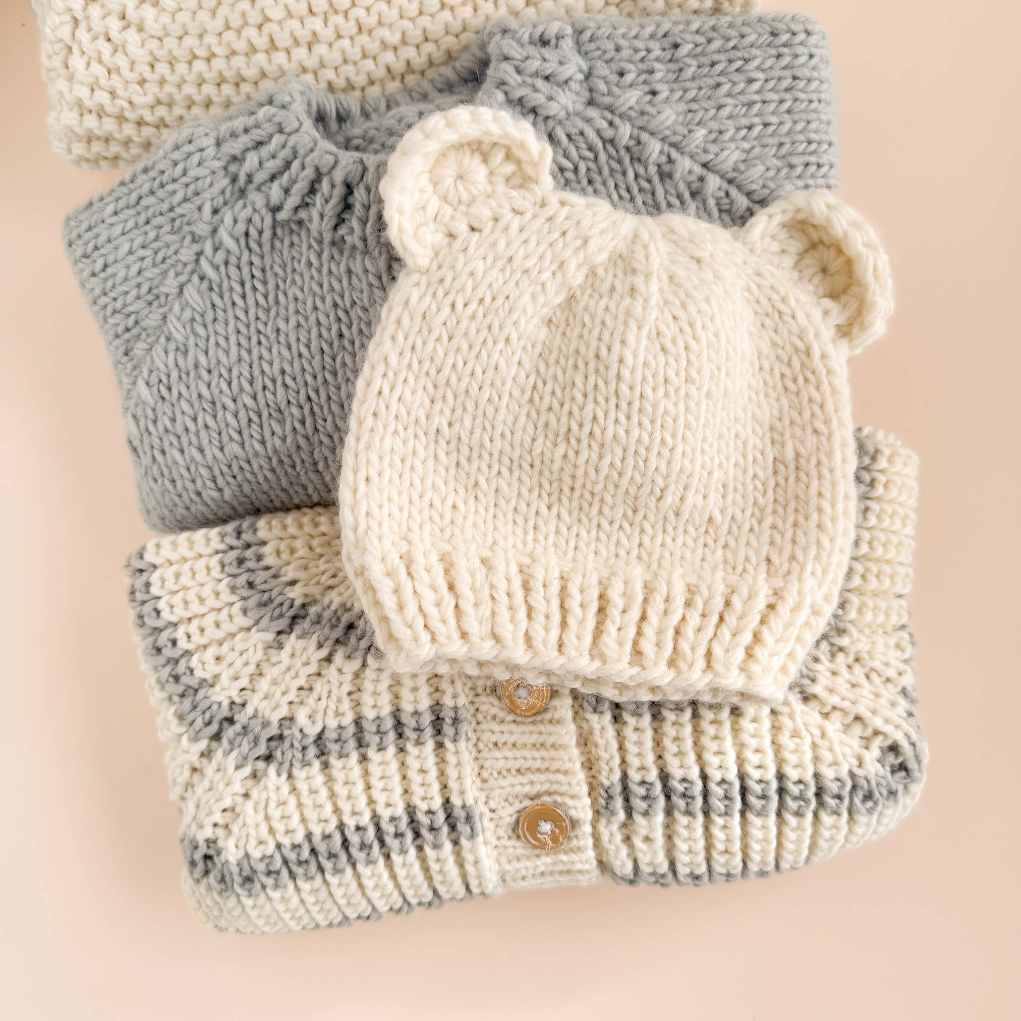 Bear Hat, Cream - Baby & Kid