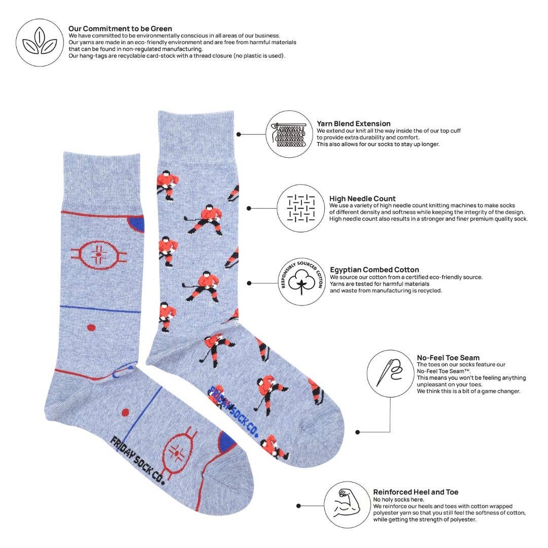 Friday Sock Co. - Men’s Hockey Rink & Player Socks