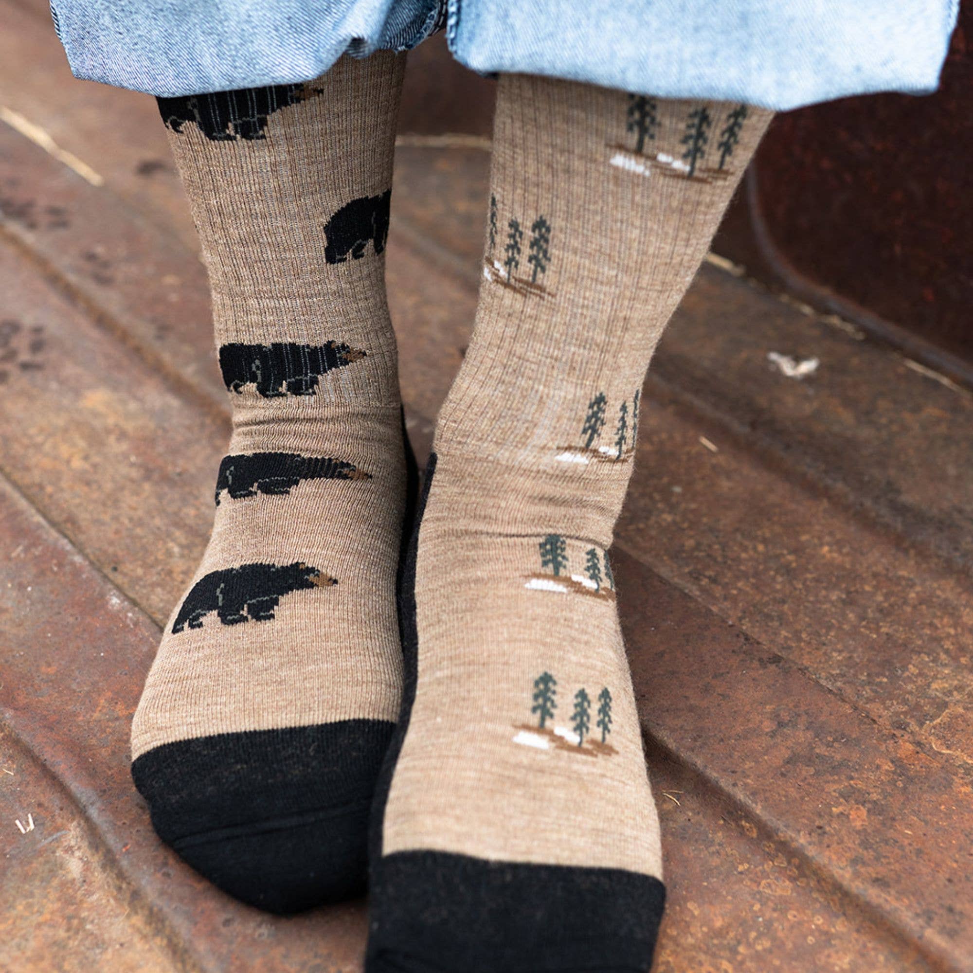 Friday Sock Co. - Men's Bear & Tree Merino Wool Socks