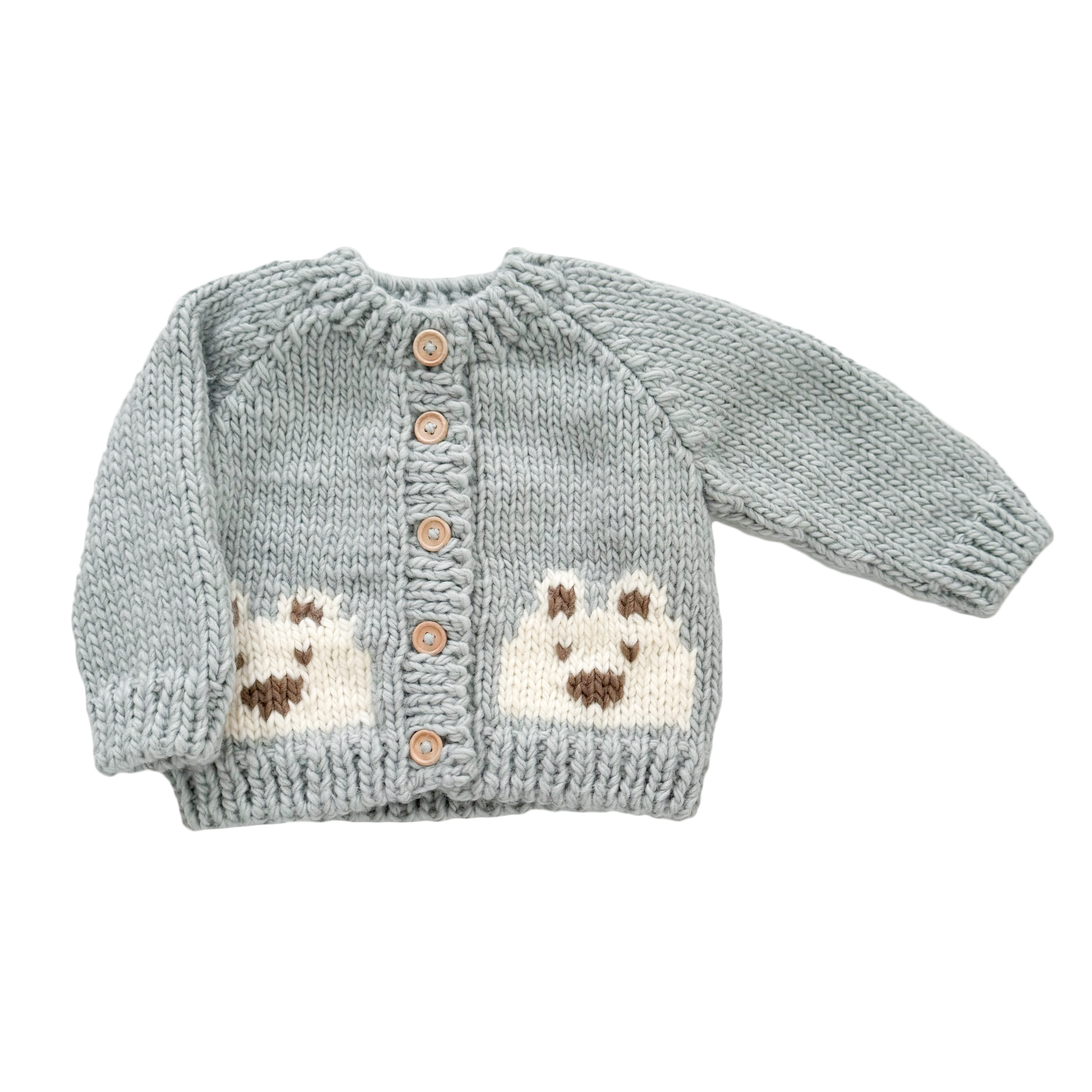 Bear Cardigan, Bowie Grey - Kid