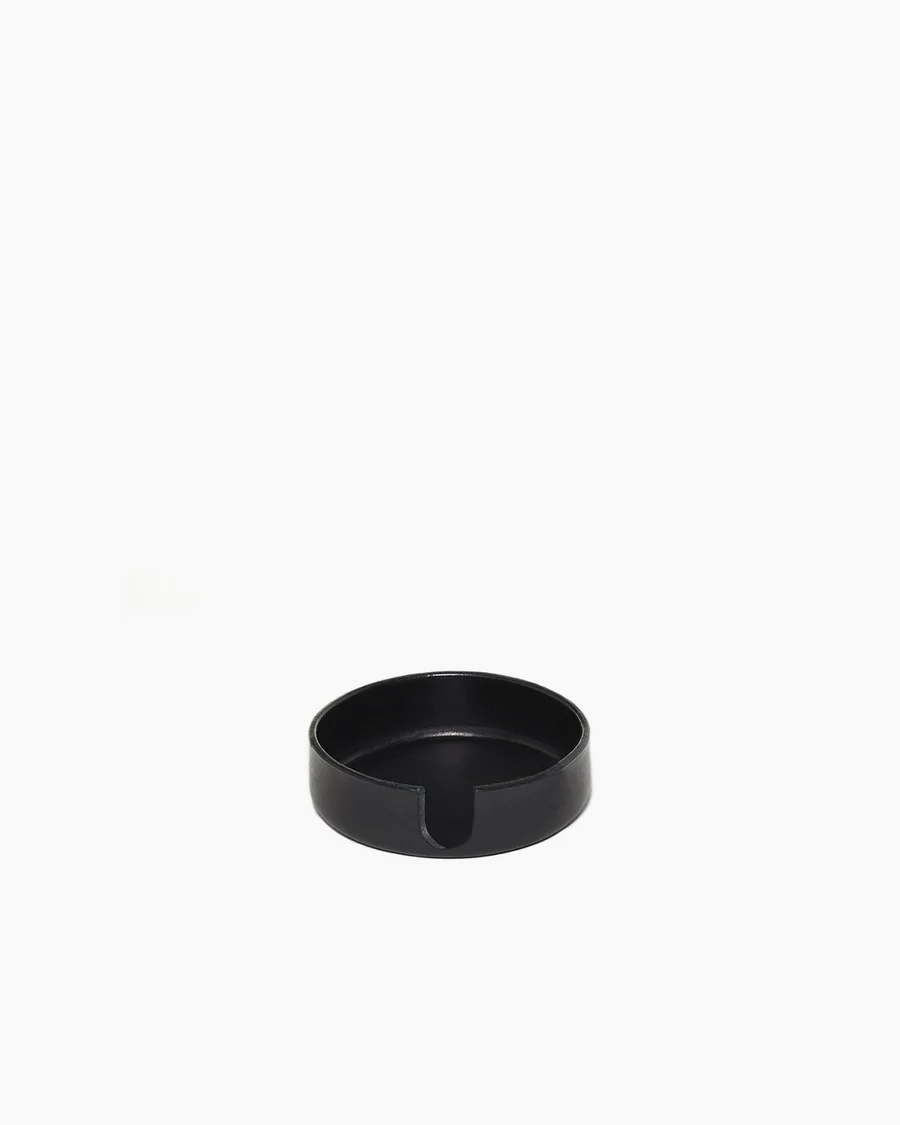 Graf Lantz Kobon Round Leather Tray Black