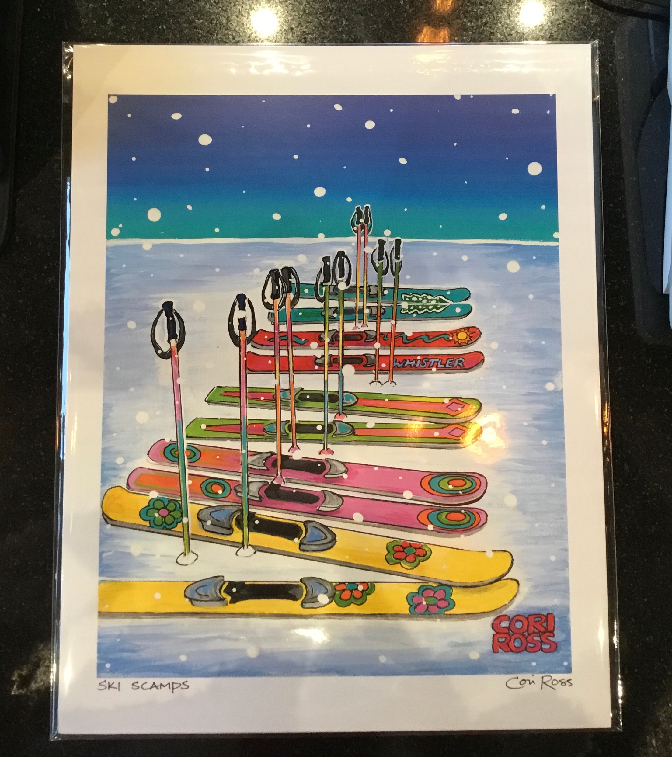 Cross Designs 11 x 14 Print - Ski Scamps