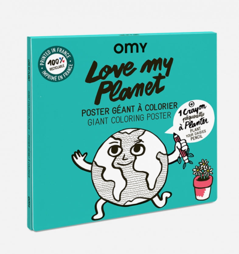 OMY Love My Planet Colouring Poster