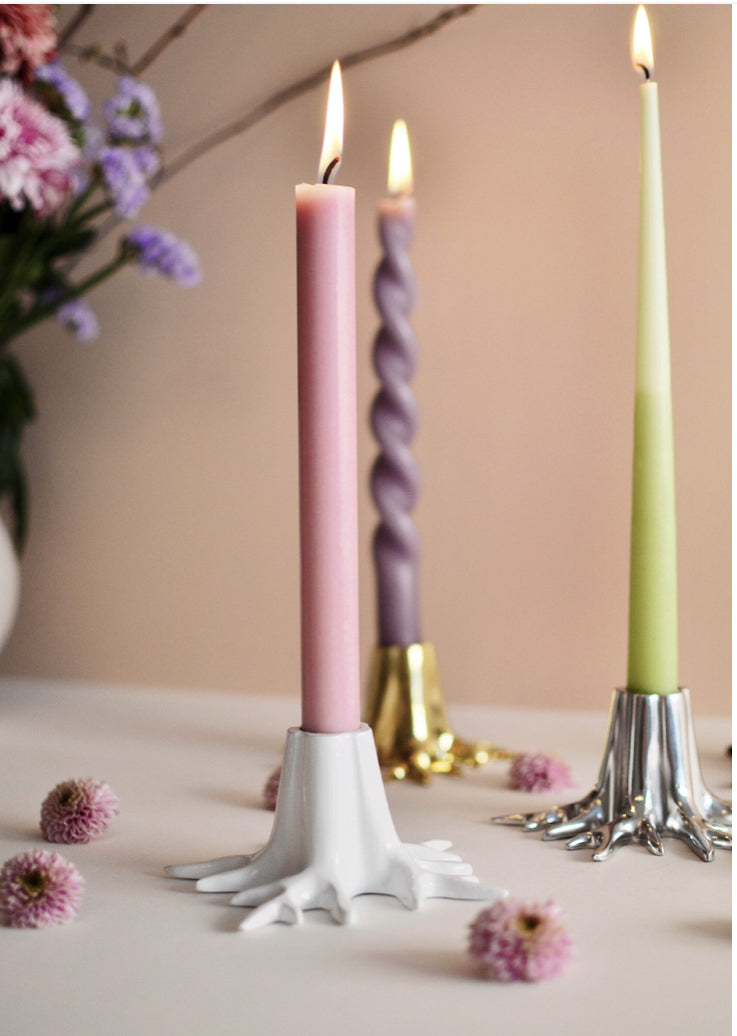 Garden Glory The Root Candle Holder White