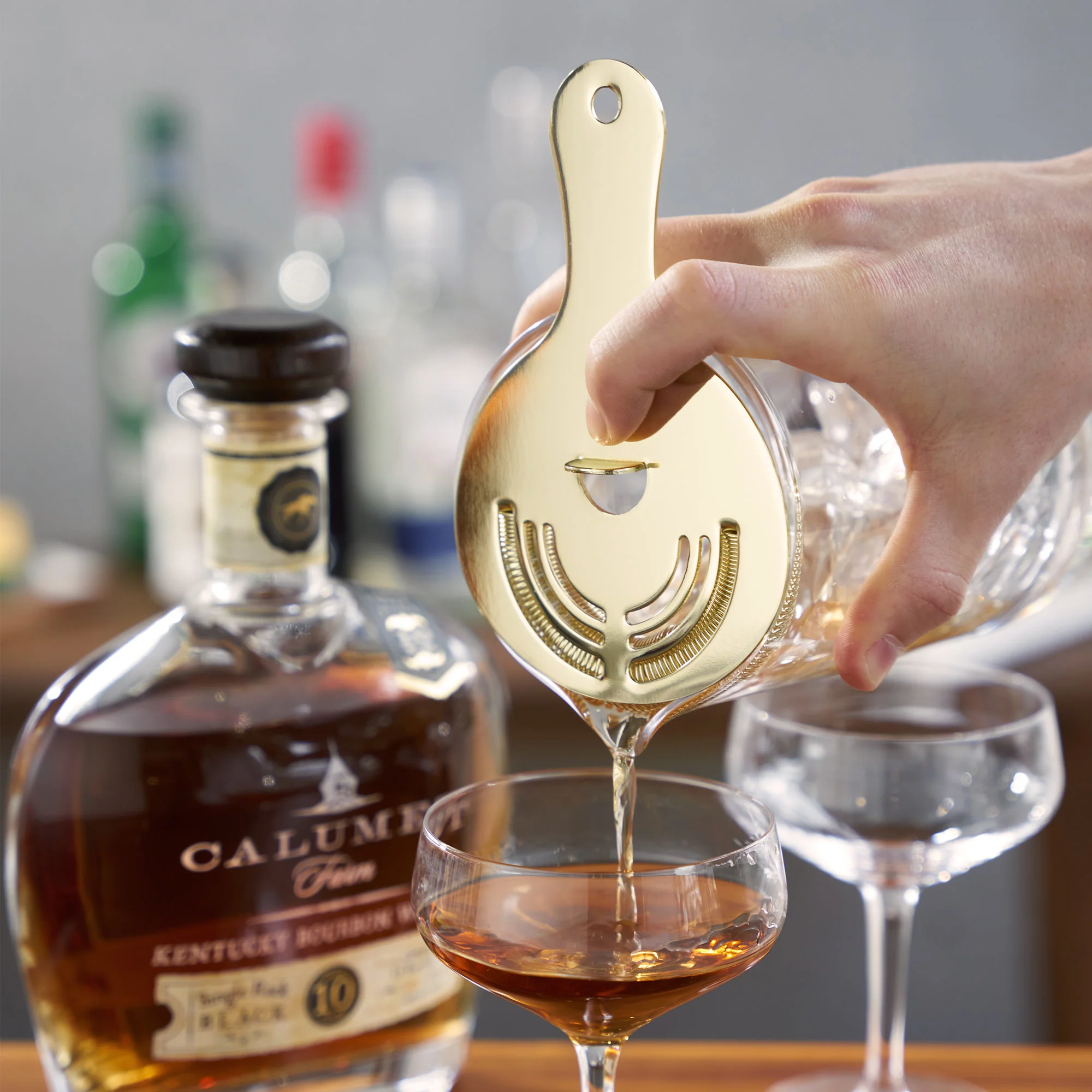 Viski Belmont Gold Hawthorne Strainer