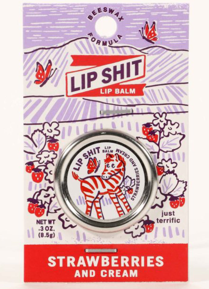 Blue Q Lip Shit Strawberry Cream