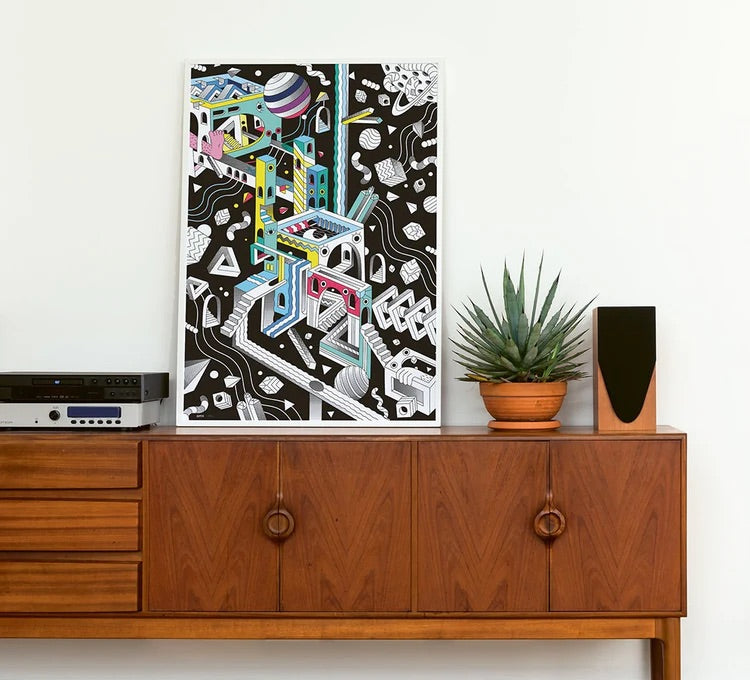 OMY Giant Colouring Poster Black Cosmic