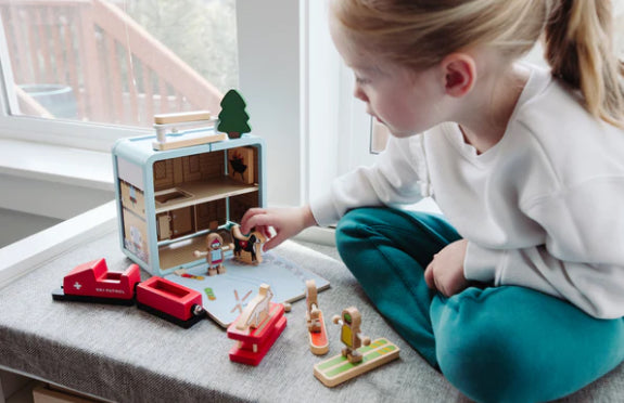 Jack Rabbit Creation Suitcase Ski Chalet