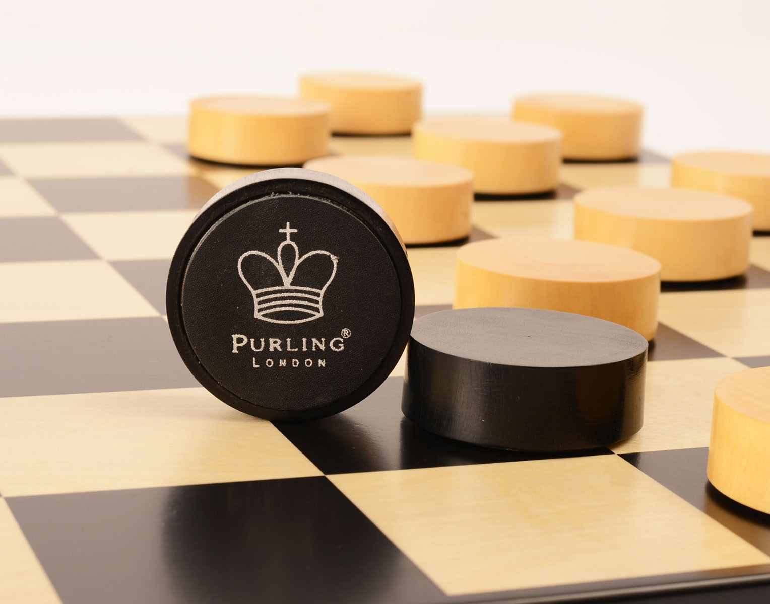 Purling London Checkers pieces upgrade Gold Black