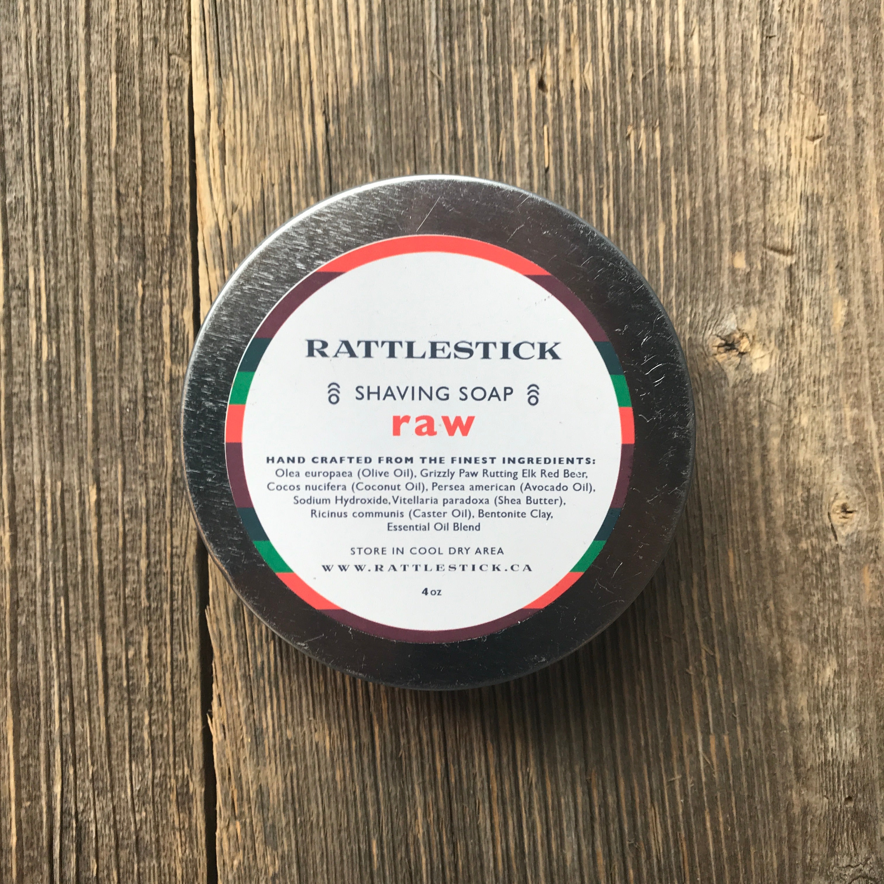 Rattlestick All Natural Hand Made Beer Shaving Soap