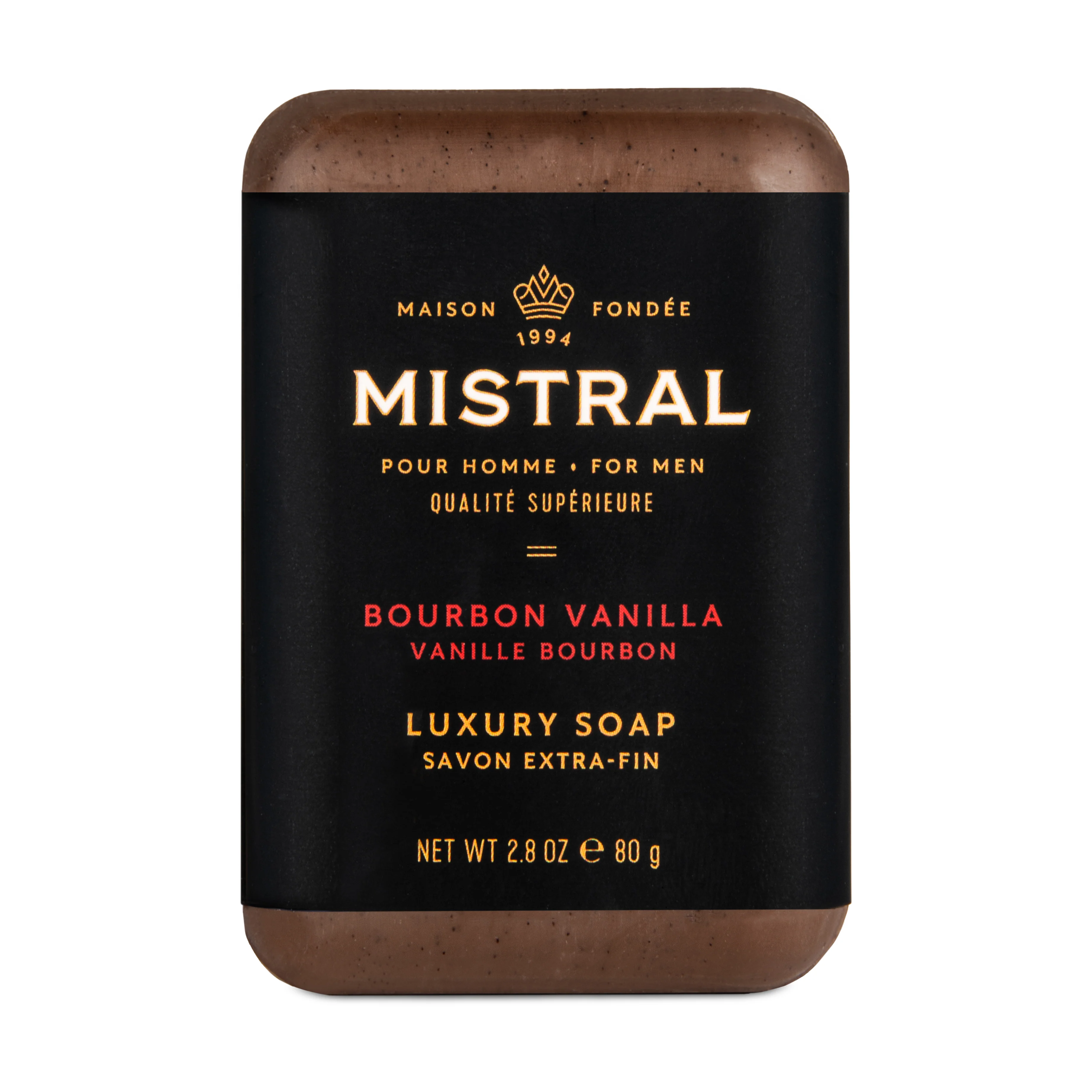 Mistral Men's Travel Bar Soap Bourbon Vanilla