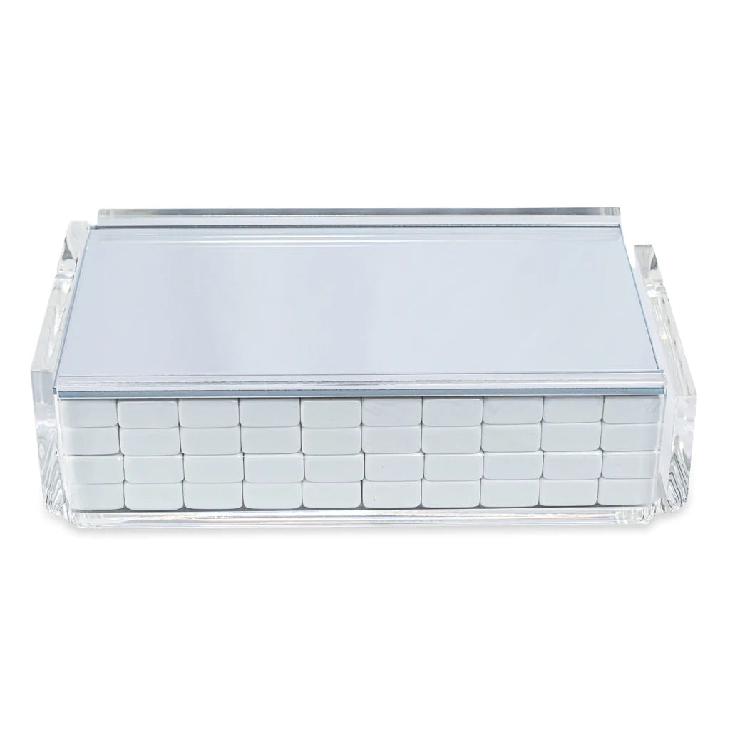 Luxe Dominoes El Mahjong Silver Mirror
